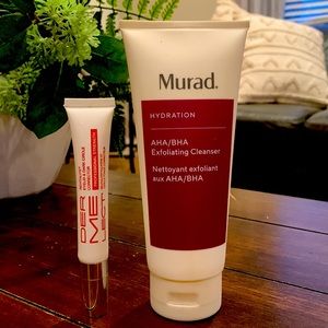 Murad AHA/BHA exfoliating cleanser and dark circle corrector